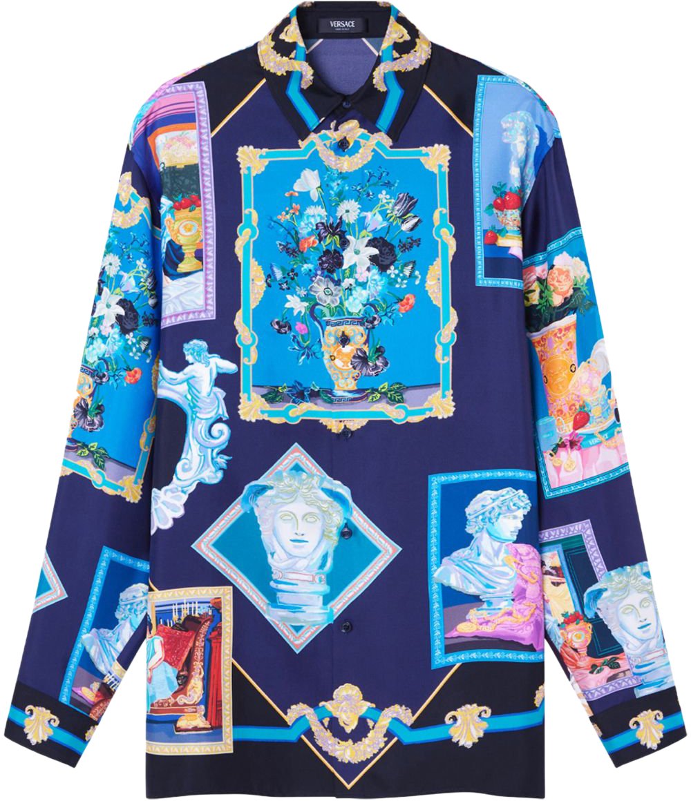 Versace Versace Shirts Blue Blauw