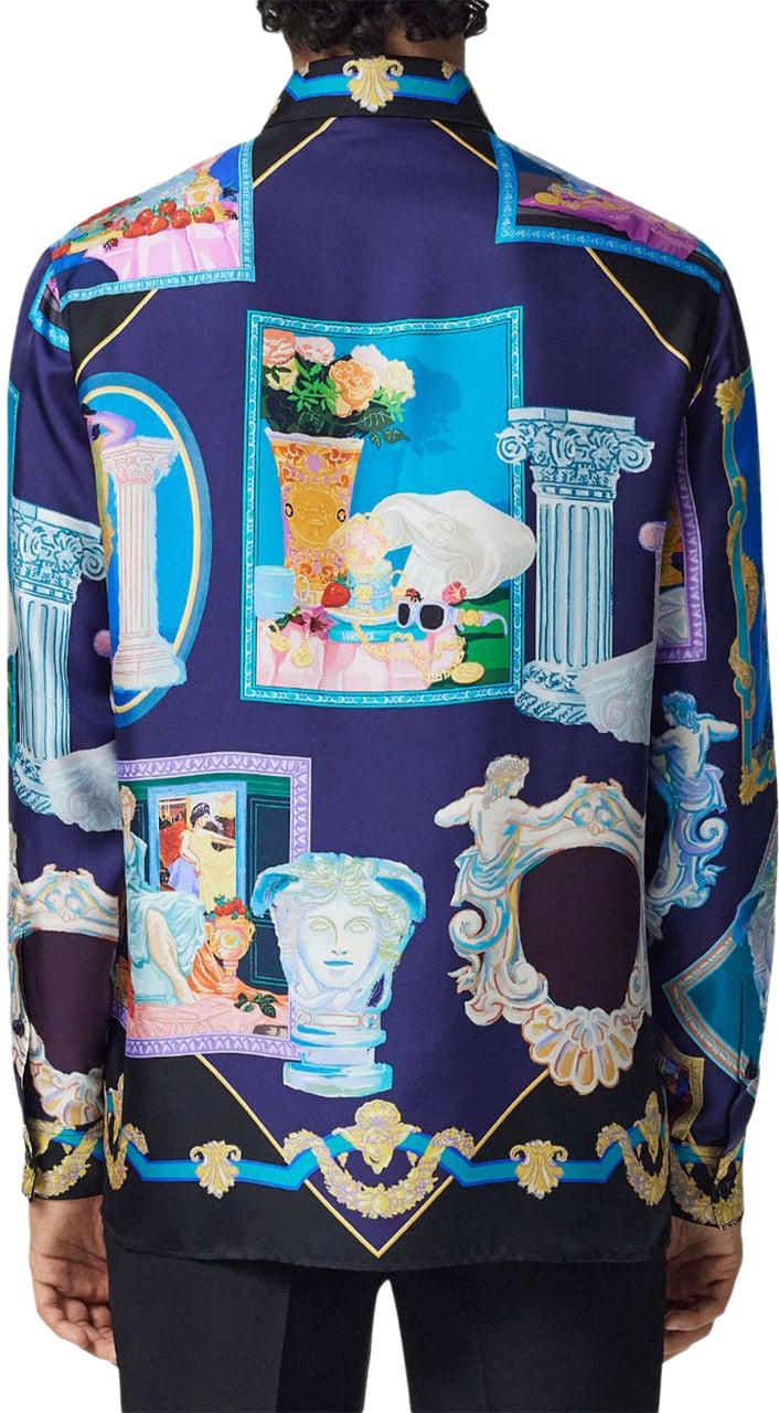 Versace Versace Shirts Blue Blauw