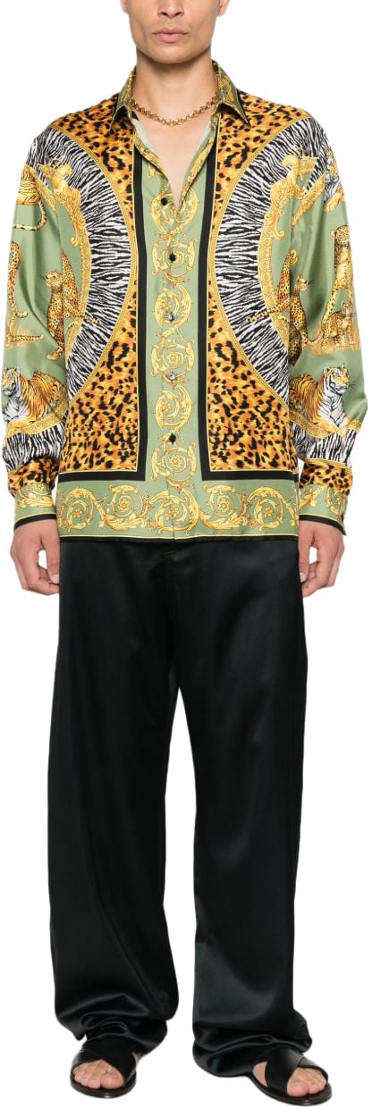 Versace Shirts Green Groen