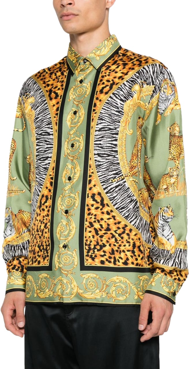 Versace Shirts Green Groen