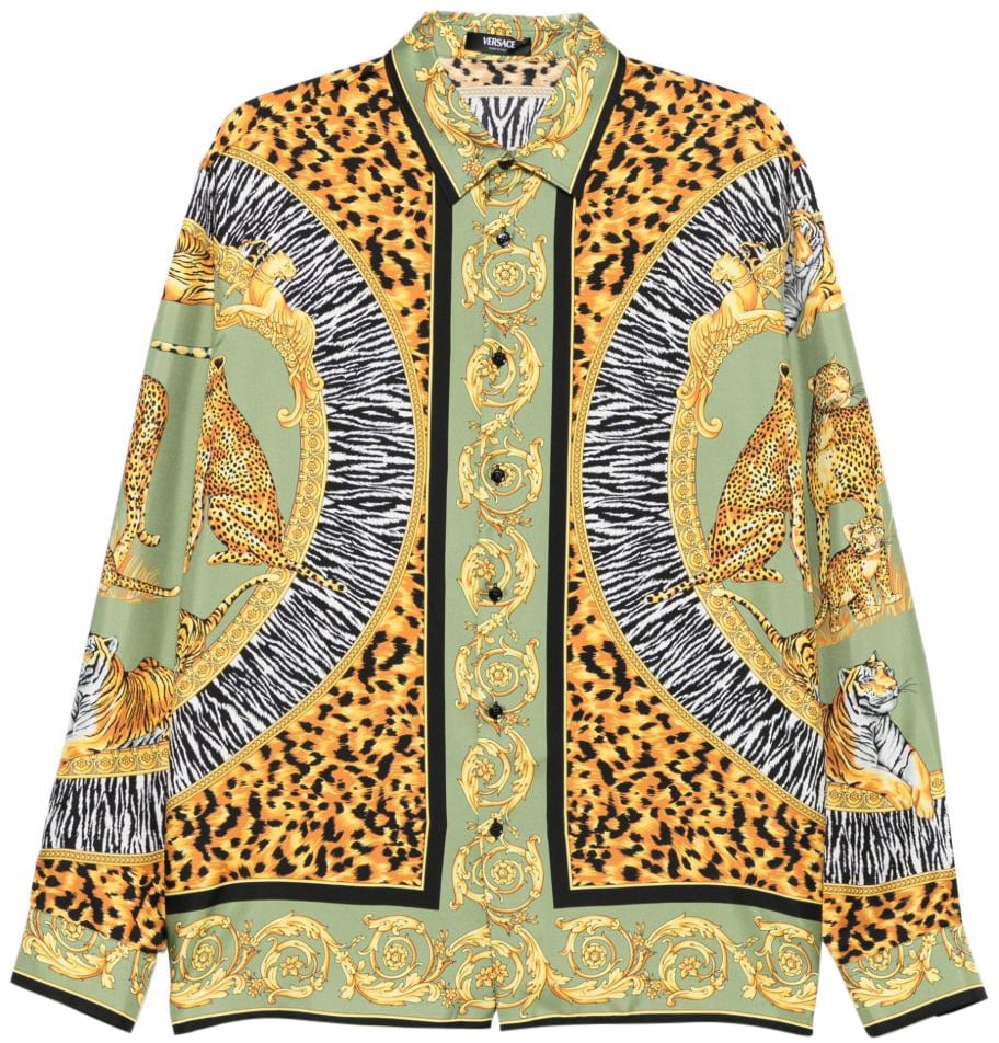 Versace Shirts Green Groen