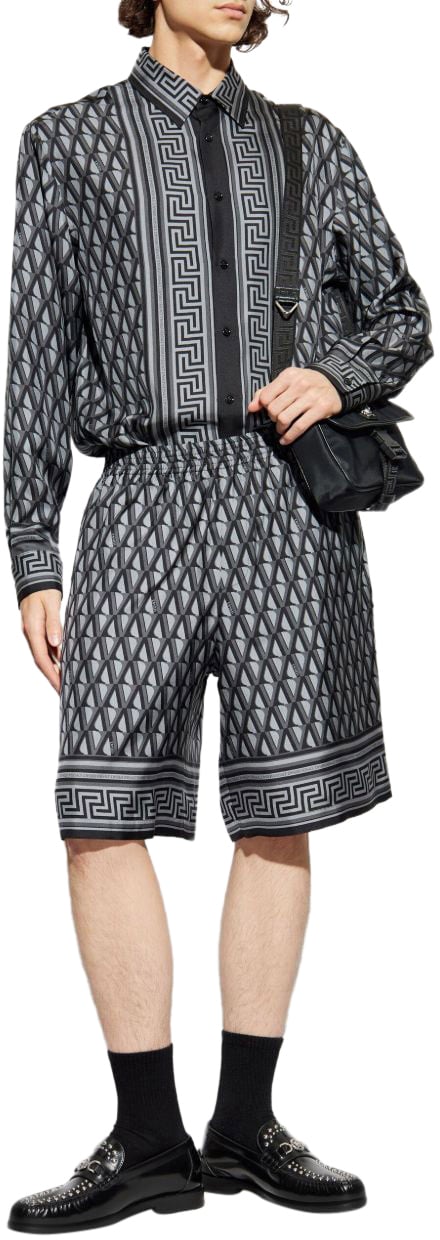 Versace Shirts Dark Anthracite Donkergrijs