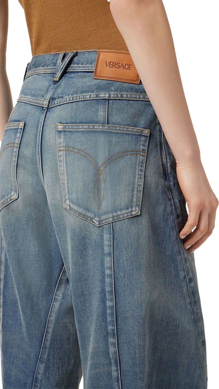Versace Trousers Denim Blauw