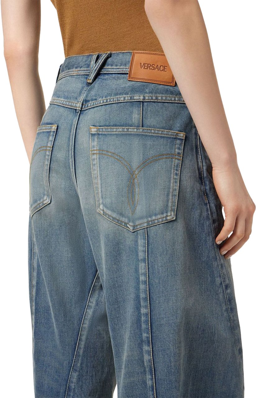 Versace Trousers Denim Blauw