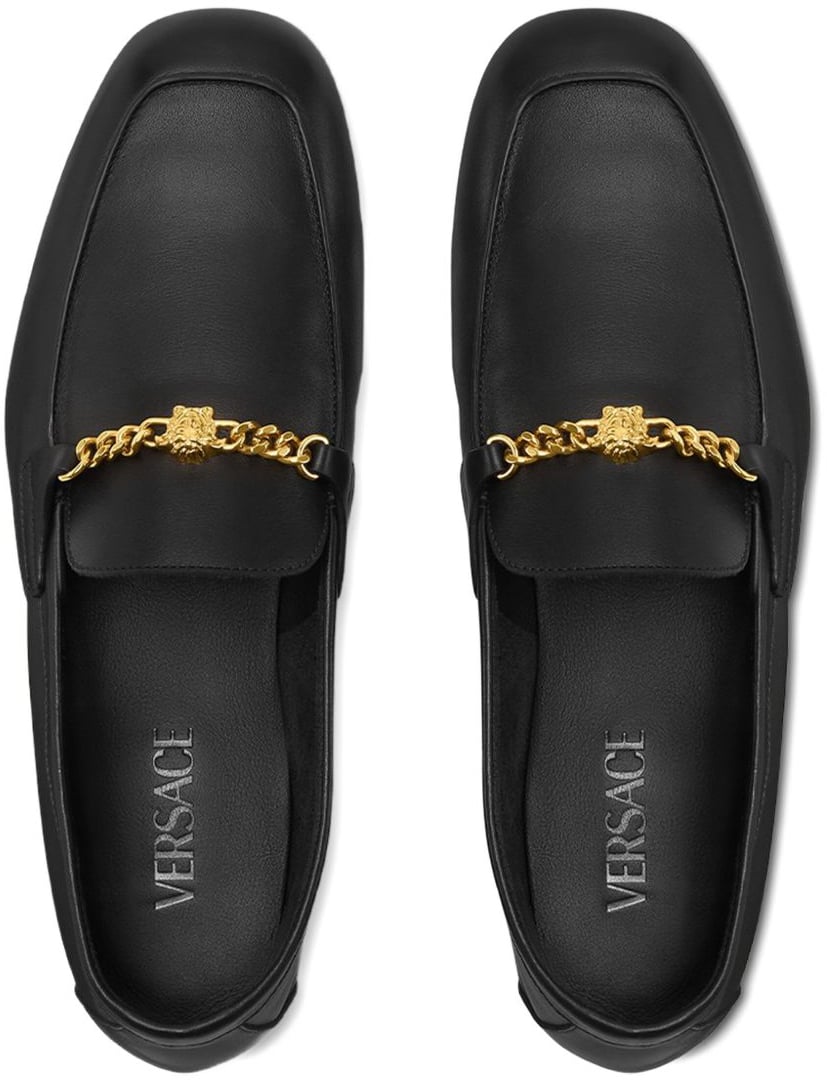 Versace Flat Shoes Black/Gold Zwart