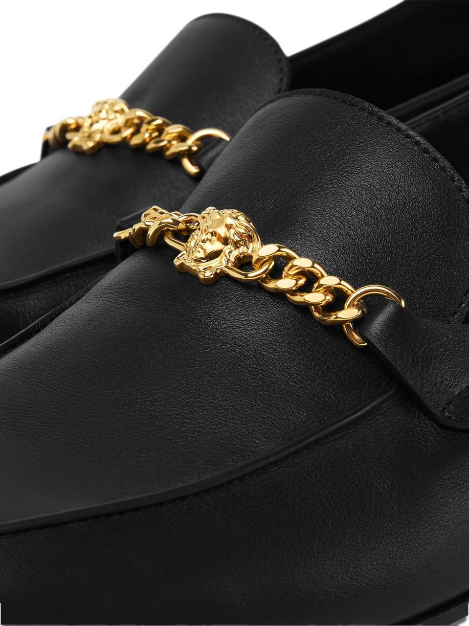 Versace Flat Shoes Black/Gold Zwart