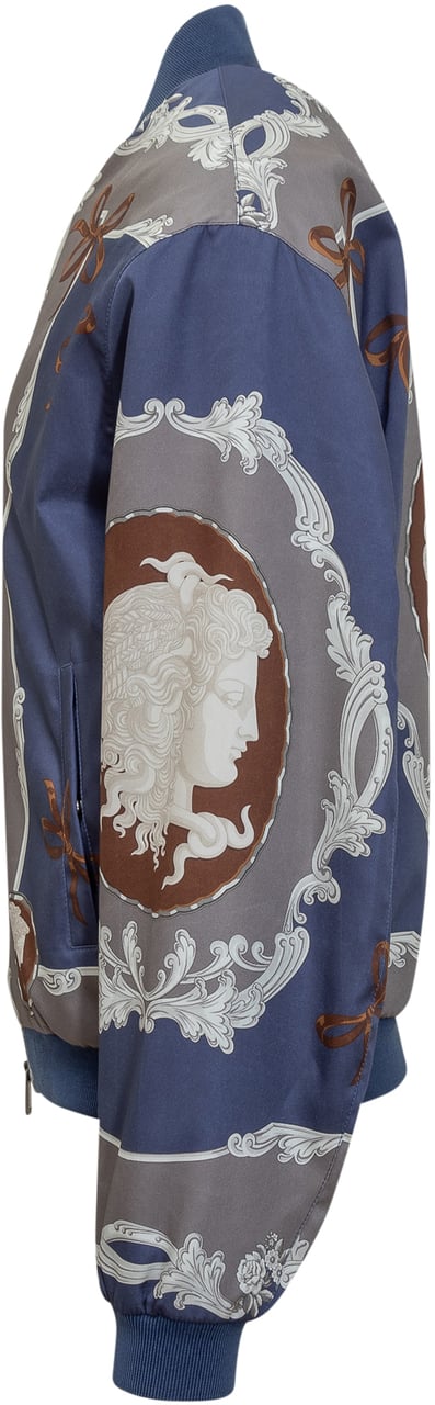 Versace Giacca Bomber Cameo Blauw