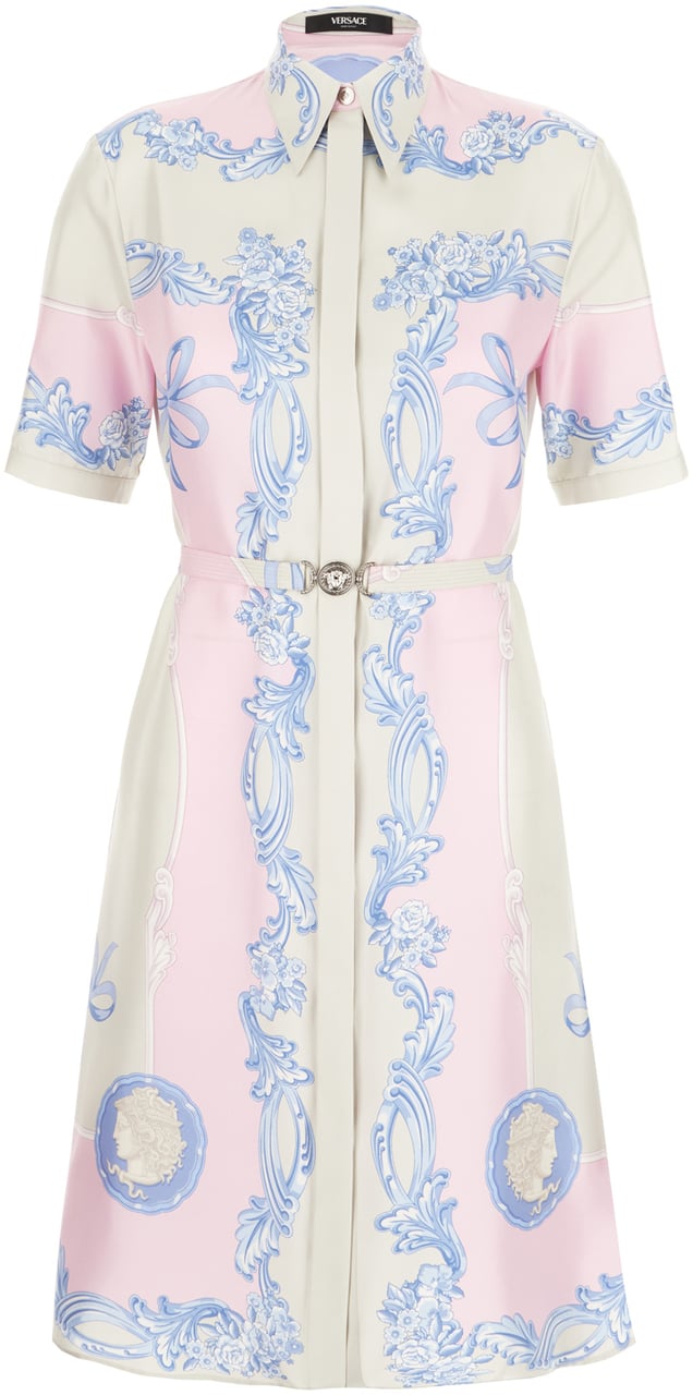 Versace Versace Printed silk shirt dress Divers