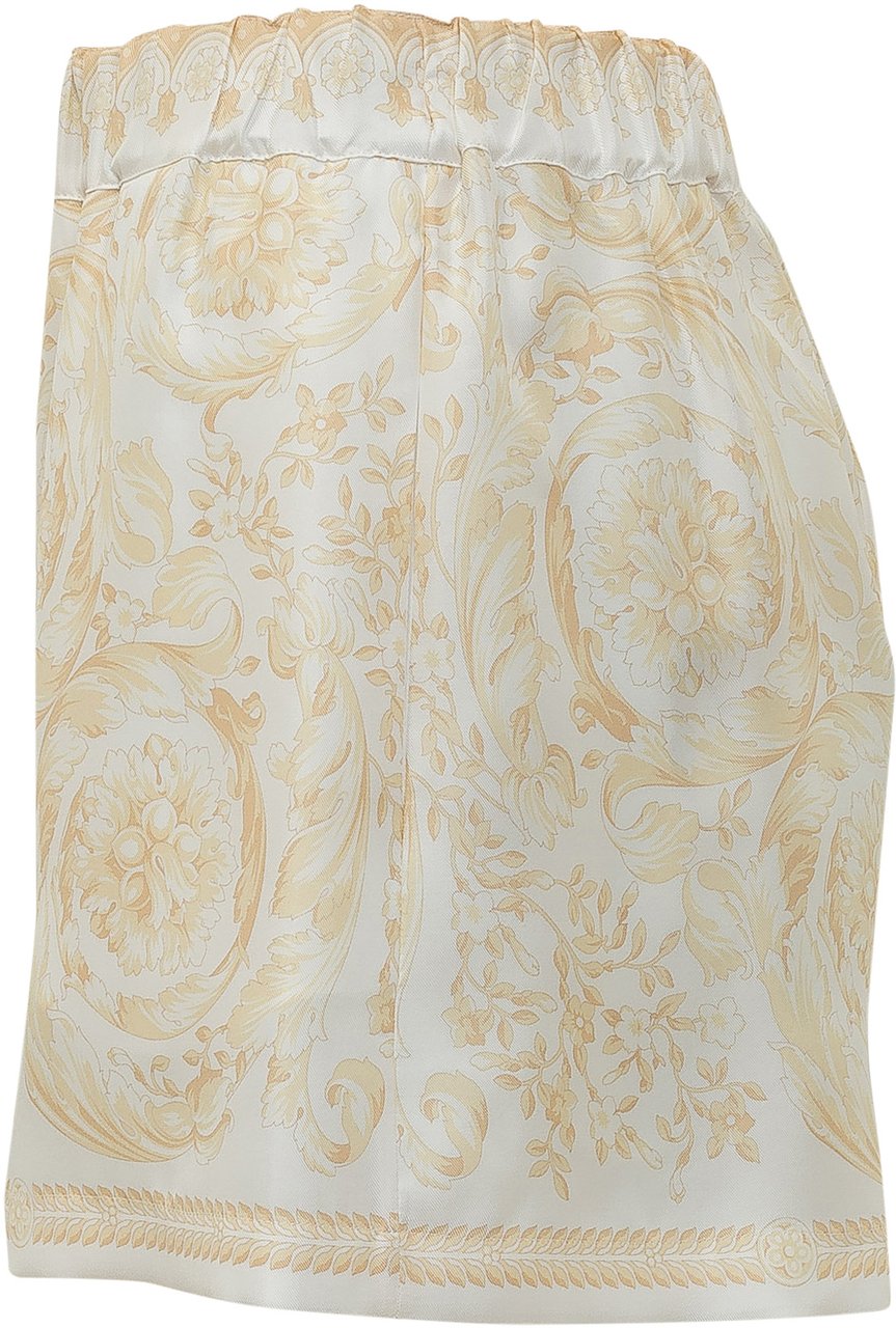 Versace Shorts Silk Twill Wit