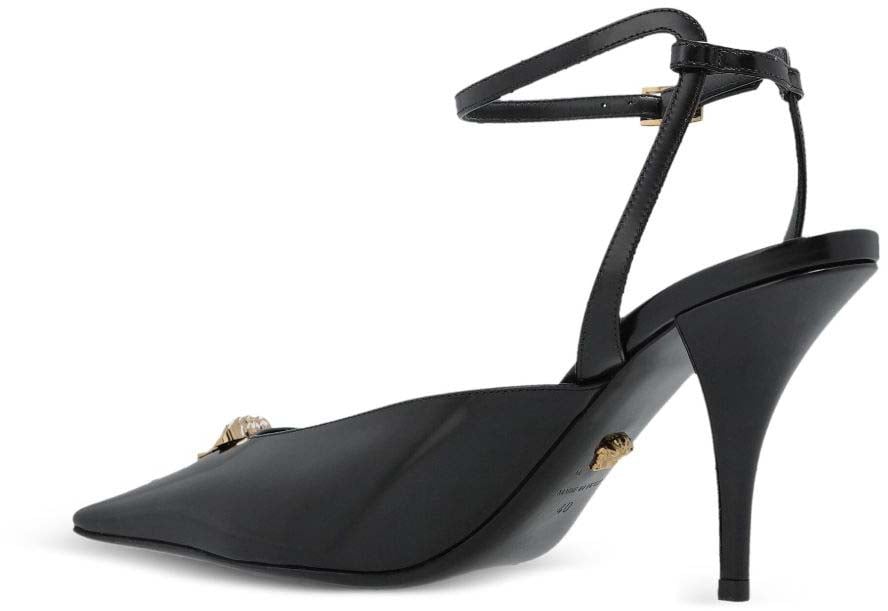 Versace With Heel Black Zwart