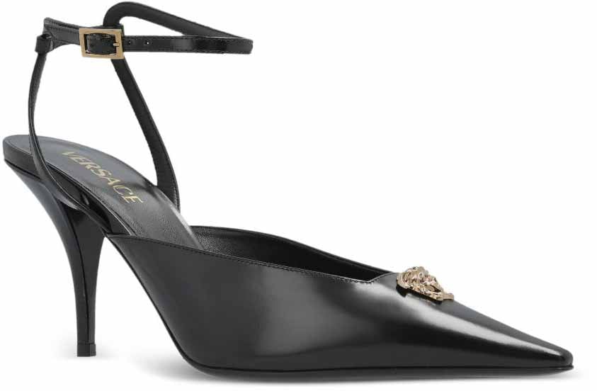 Versace With Heel Black Zwart