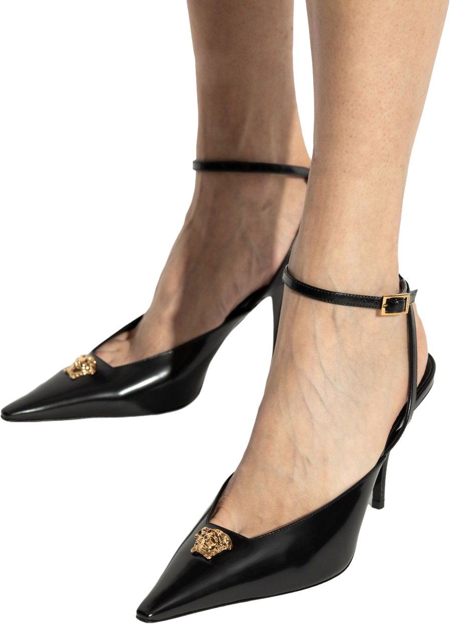 Versace With Heel Black Zwart