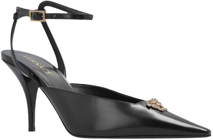 Versace With Heel Black Zwart