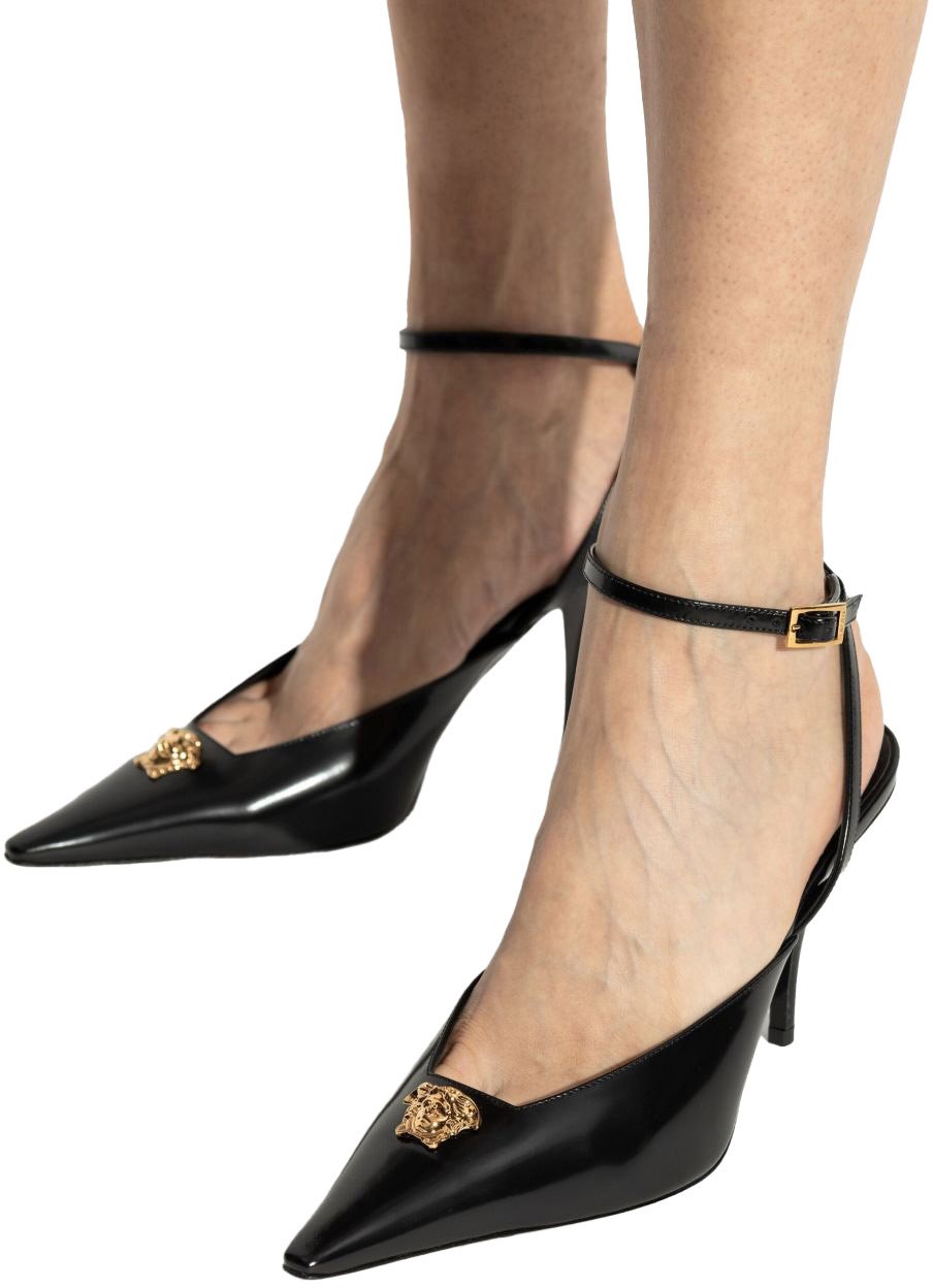 Versace With Heel Black Zwart