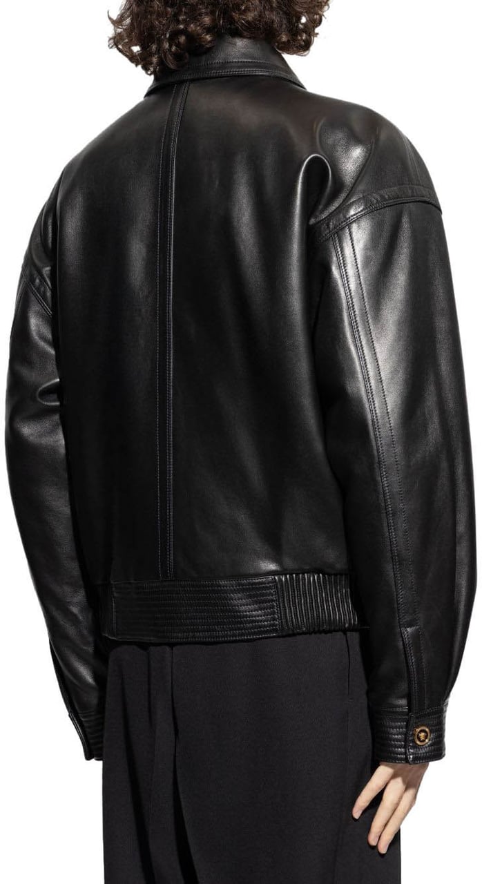 Versace Coats Black Zwart