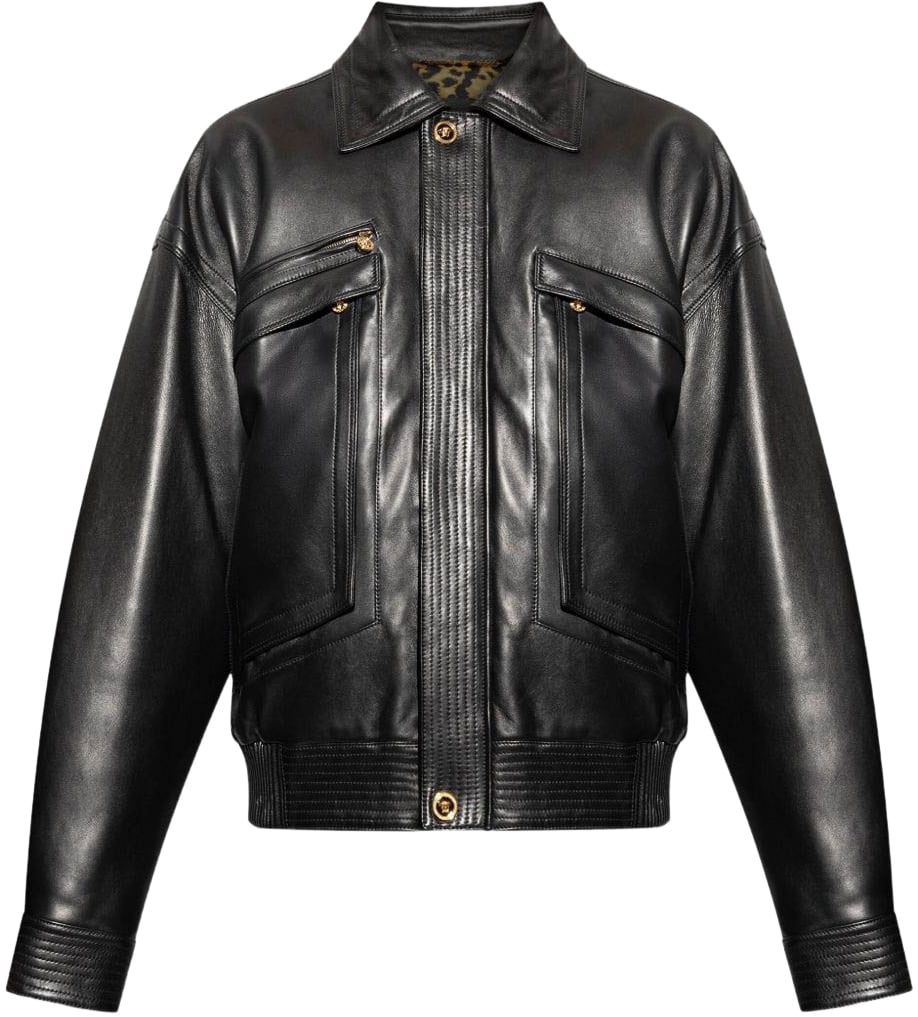 Versace Coats Black Zwart