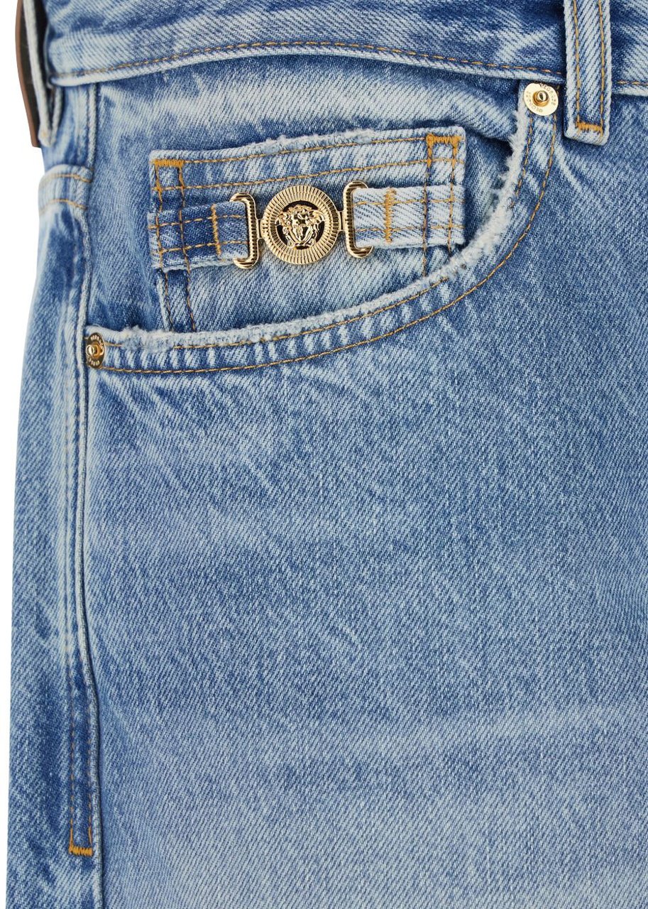 Versace Trousers Blue Blauw