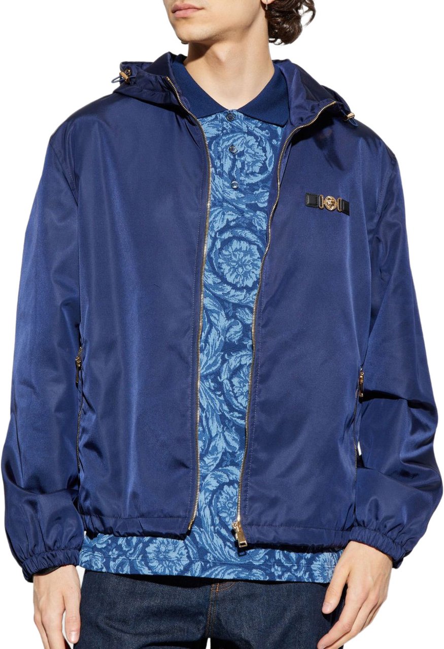 Versace Navy Blue Casual Jacket Groen