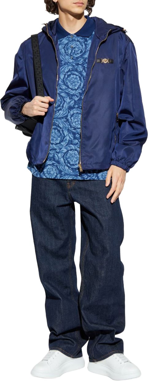 Versace Navy Blue Casual Jacket Groen