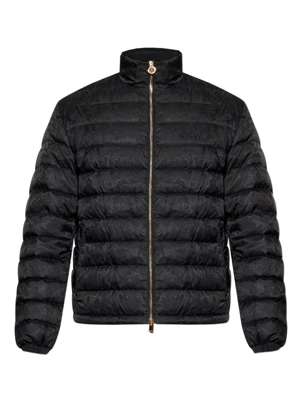 Versace Quilted Black Jacket Zwart