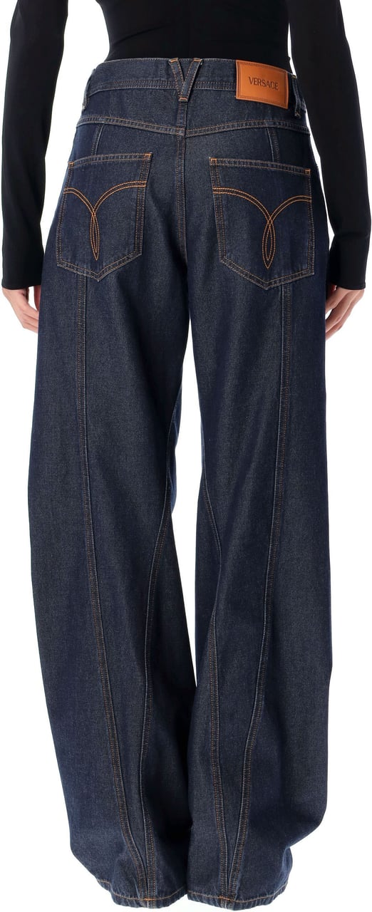 Versace Twisted Denim Blu Blauw
