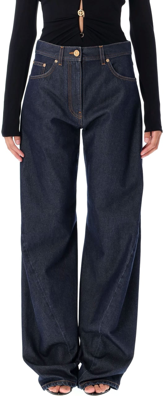Versace Twisted Denim Blu Blauw