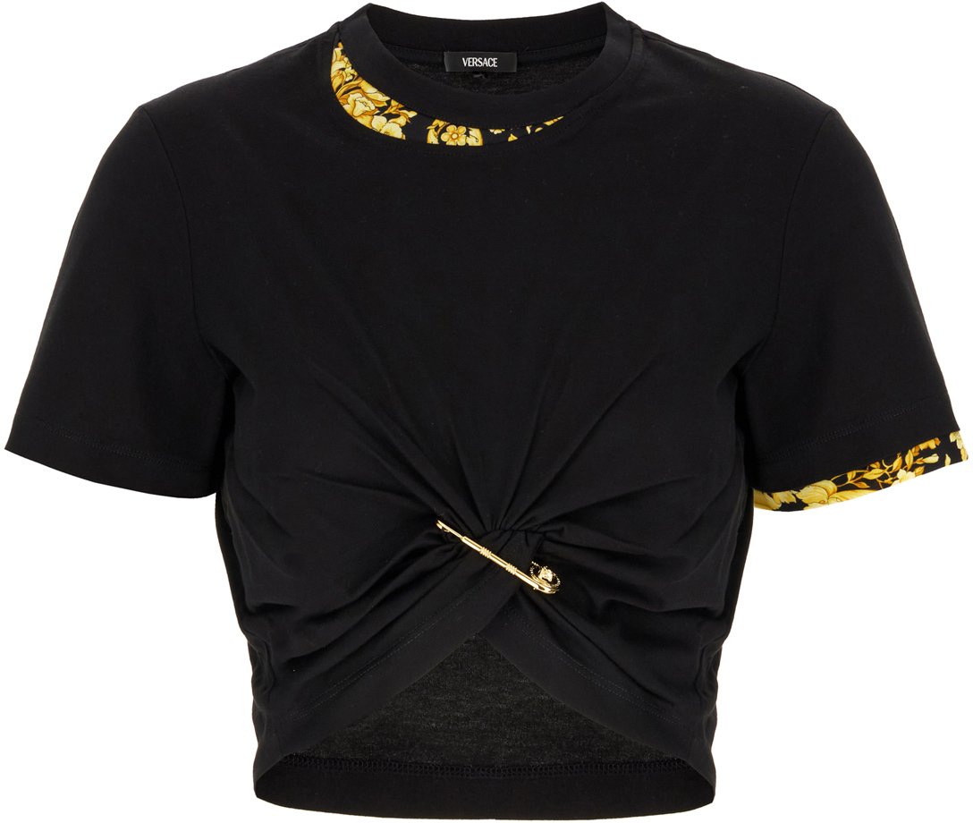 Versace Versace Black cotton top Zwart