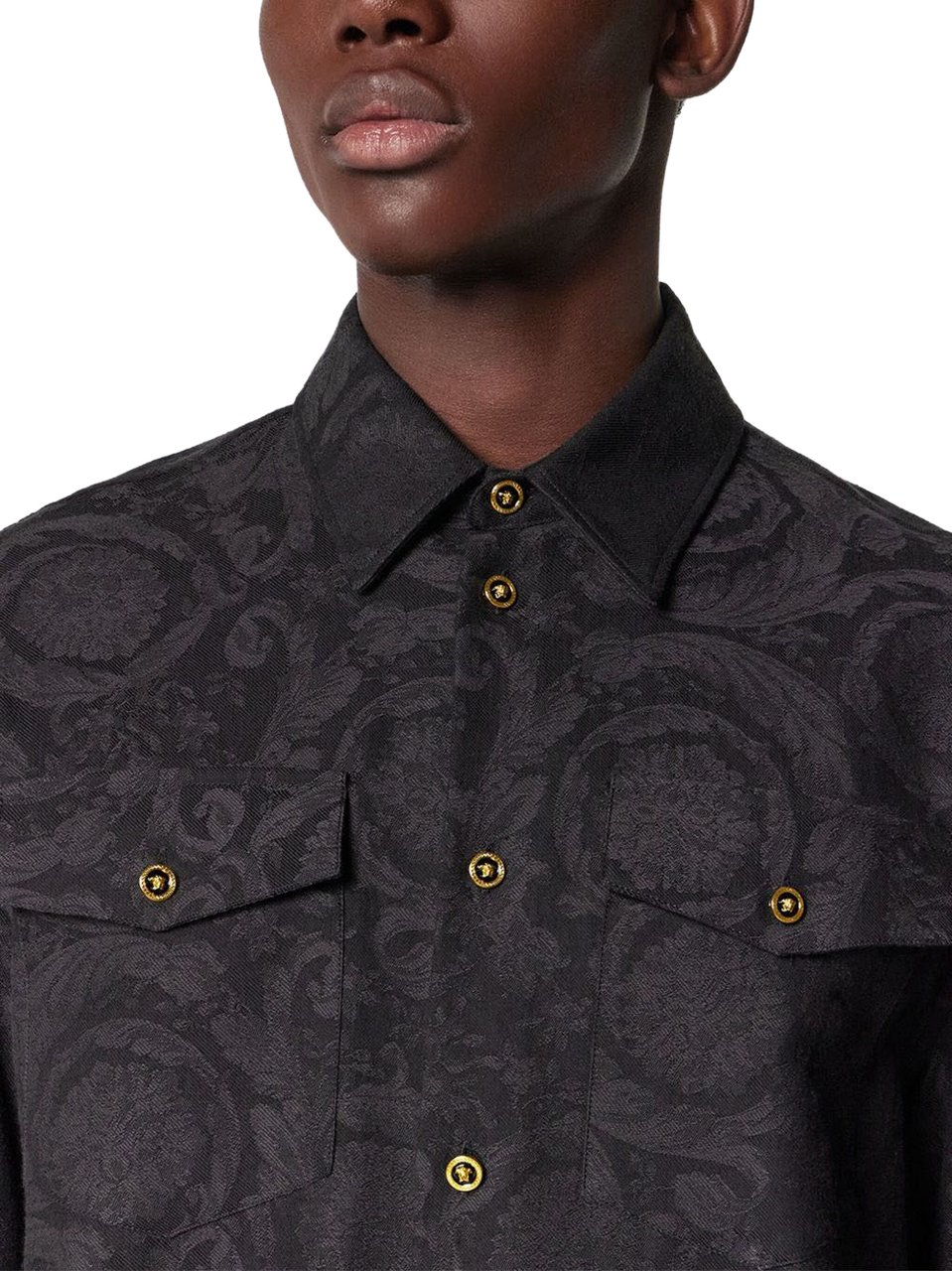 Versace Versace Shirts Black Zwart
