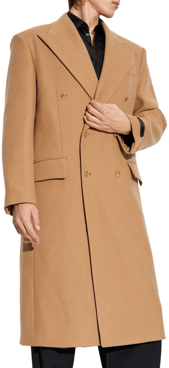 Versace Coats Beige Beige