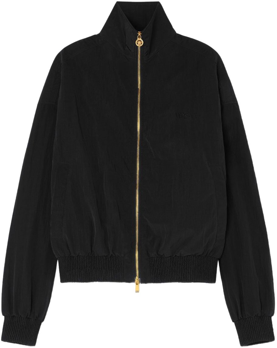 Versace Versace Coats Black Zwart