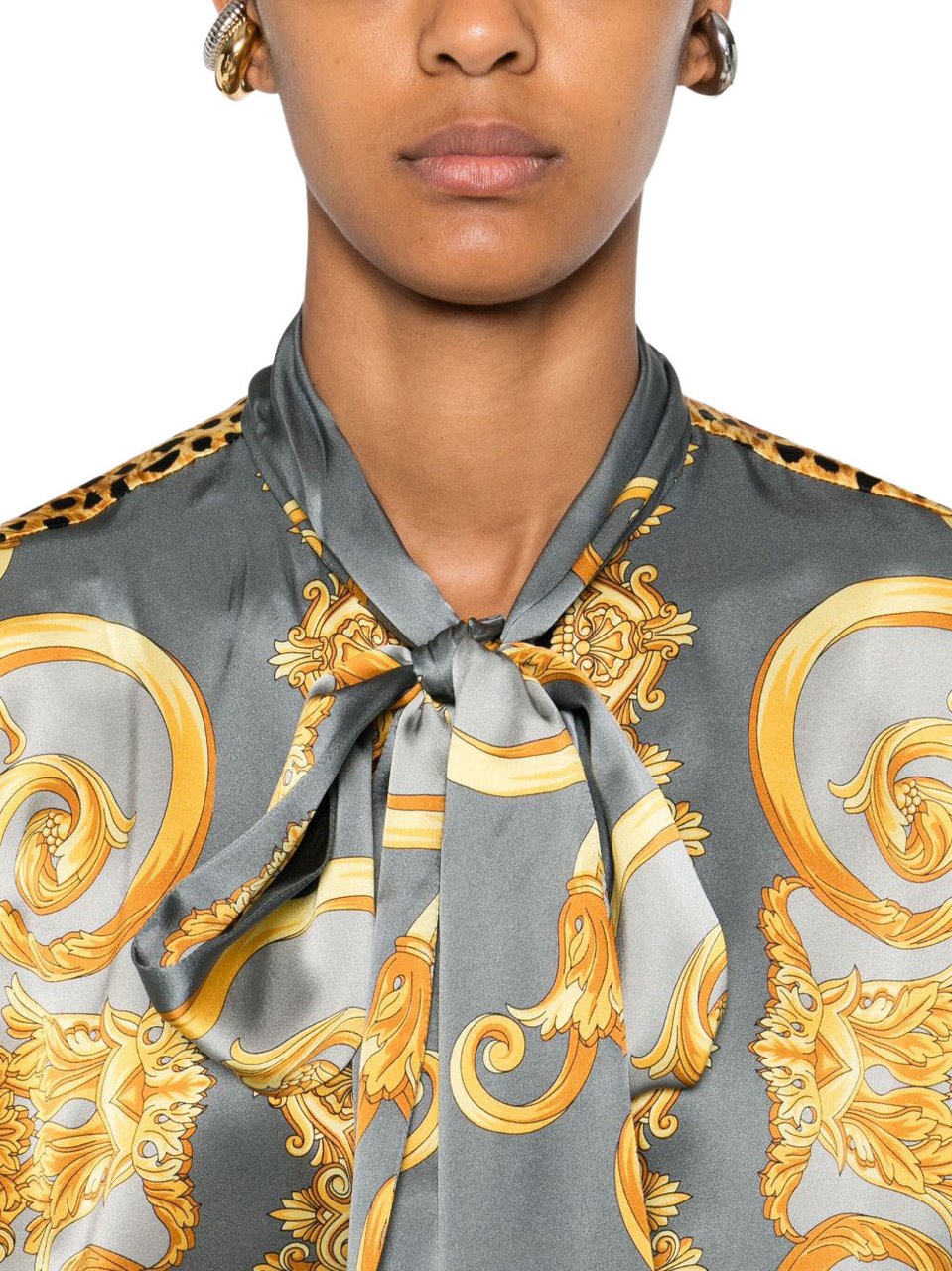 Versace Shirts Grigio Lichtgrijs