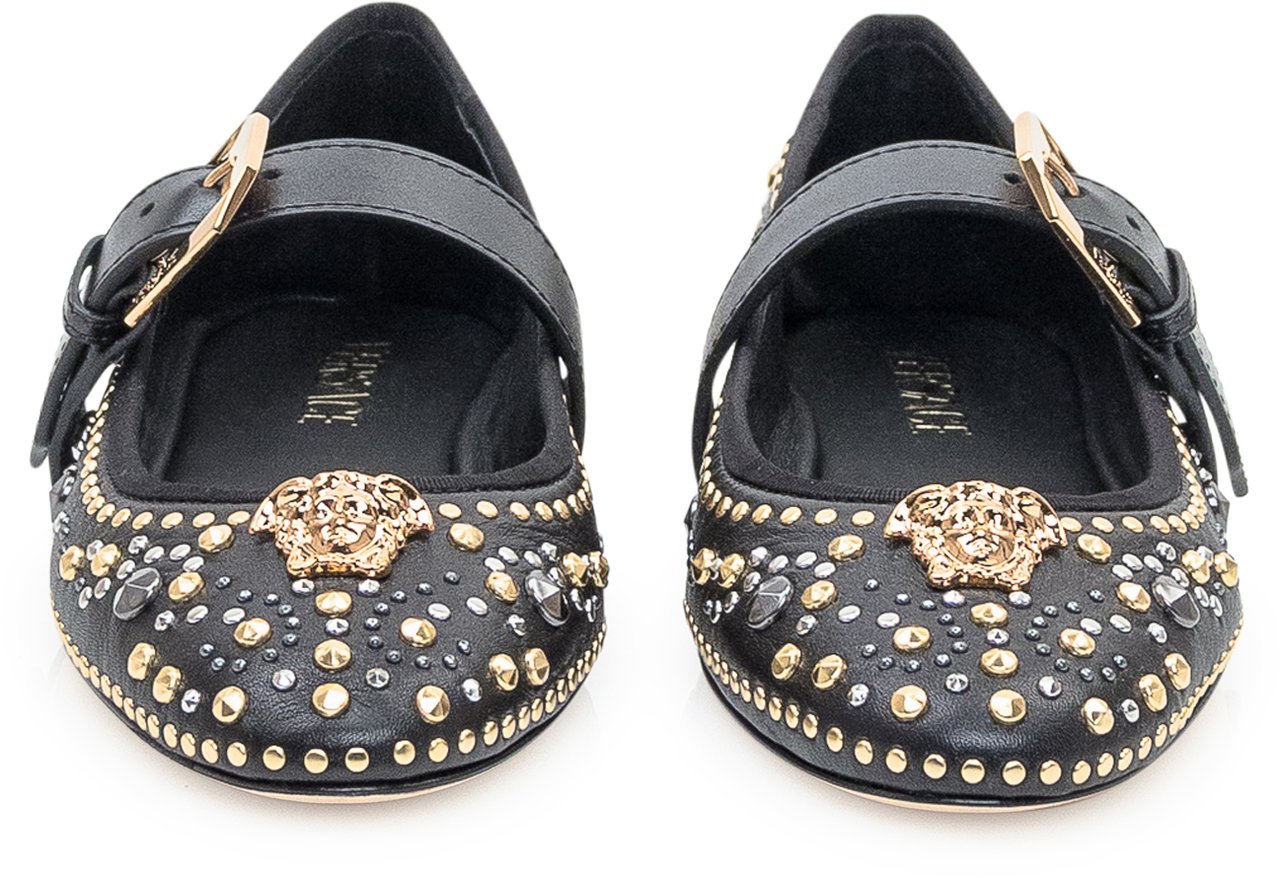 Versace Versace Ballerina con Borchie Zwart