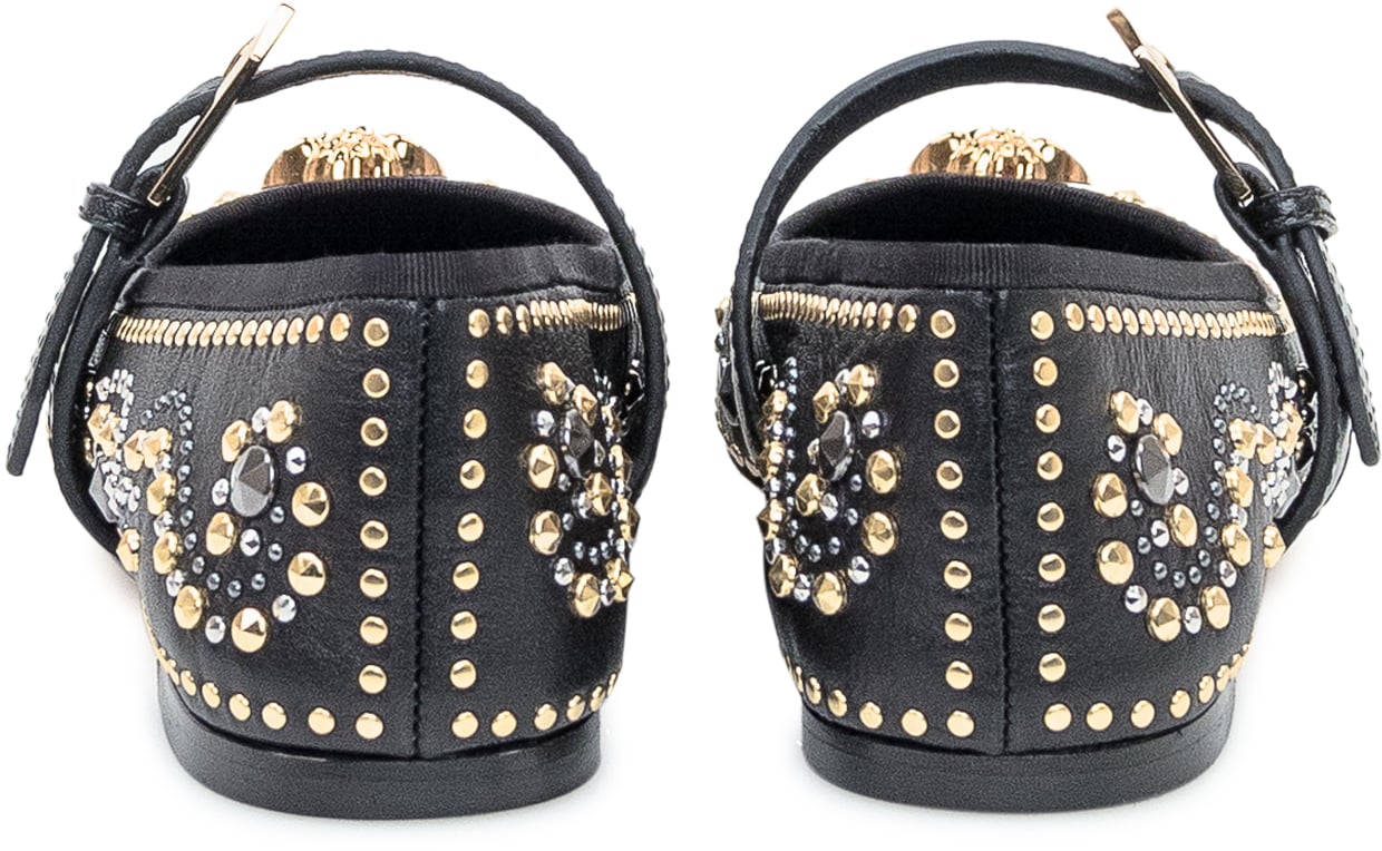 Versace Versace Ballerina con Borchie Zwart