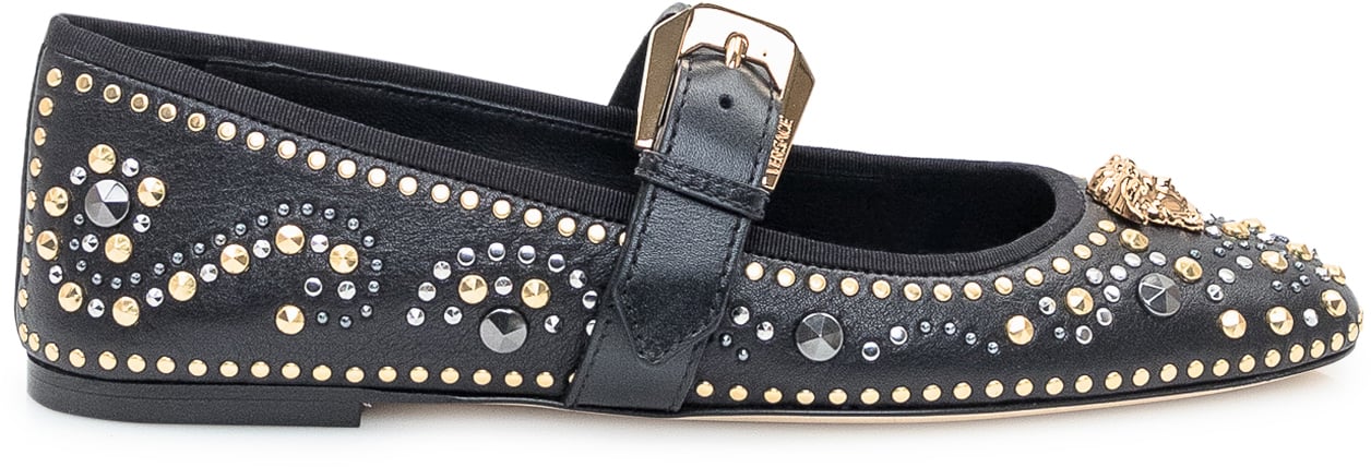 Versace Versace Ballerina con Borchie Zwart