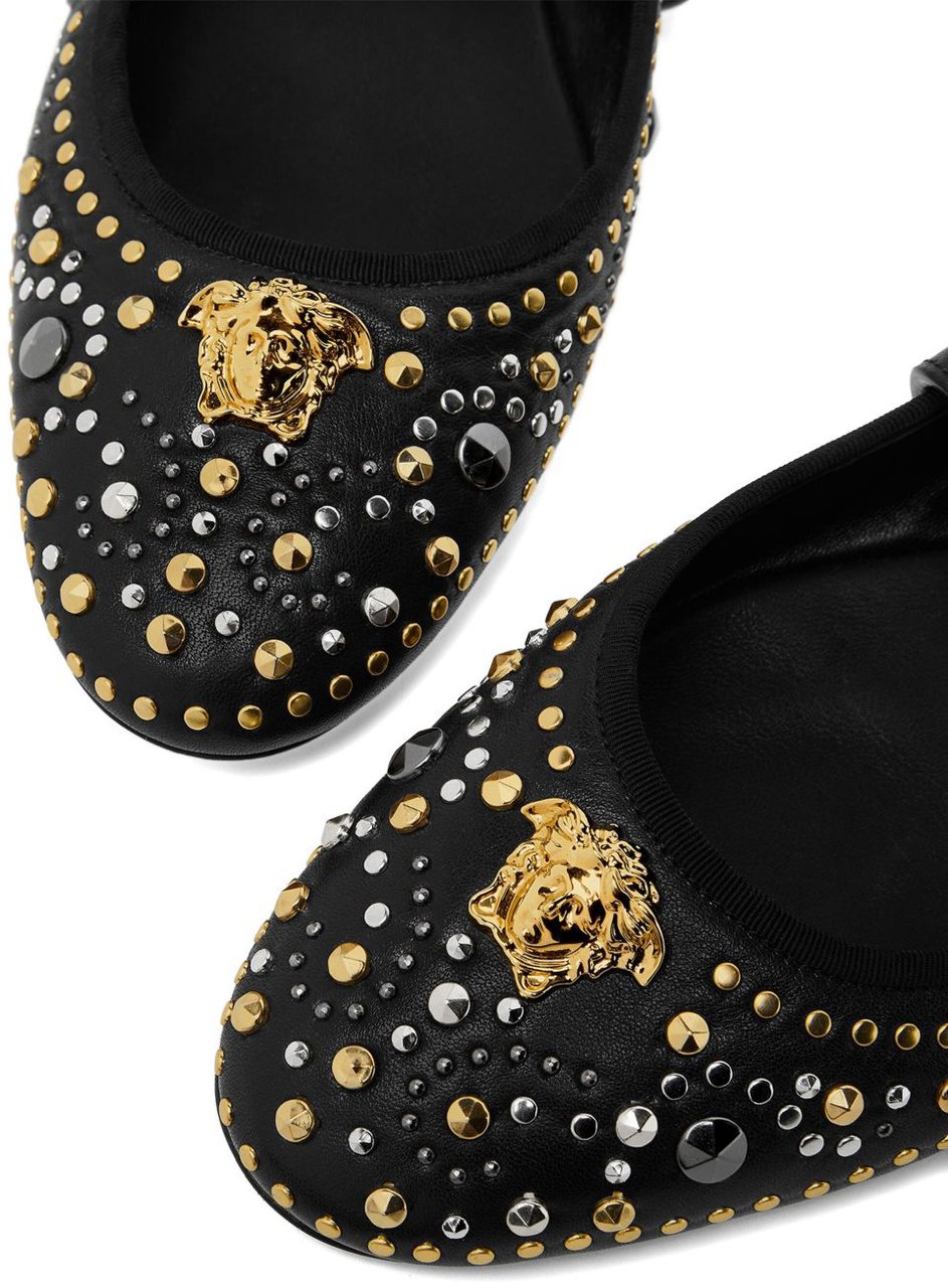 Versace Flat Shoes Black Zwart