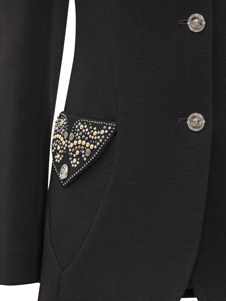 Versace Versace Blazer con Dettagli Gioiello Zwart