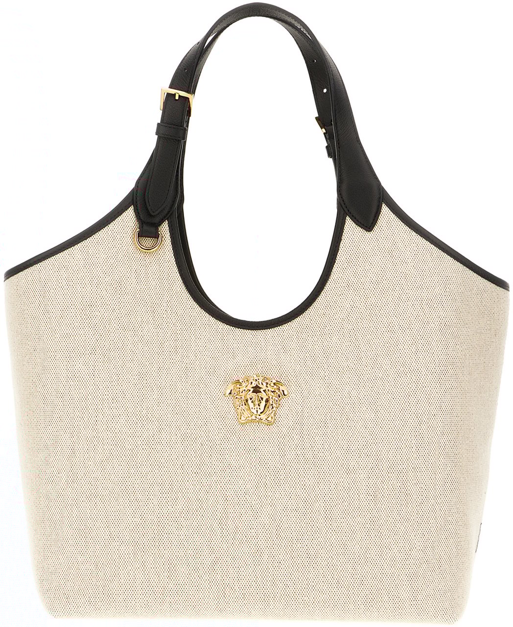 Versace Versace Sand canvas La Medusa shopping bag Neutraal