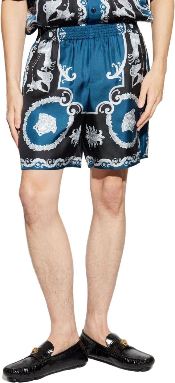 Versace Shorts Blue Pétrole / Black Navy
