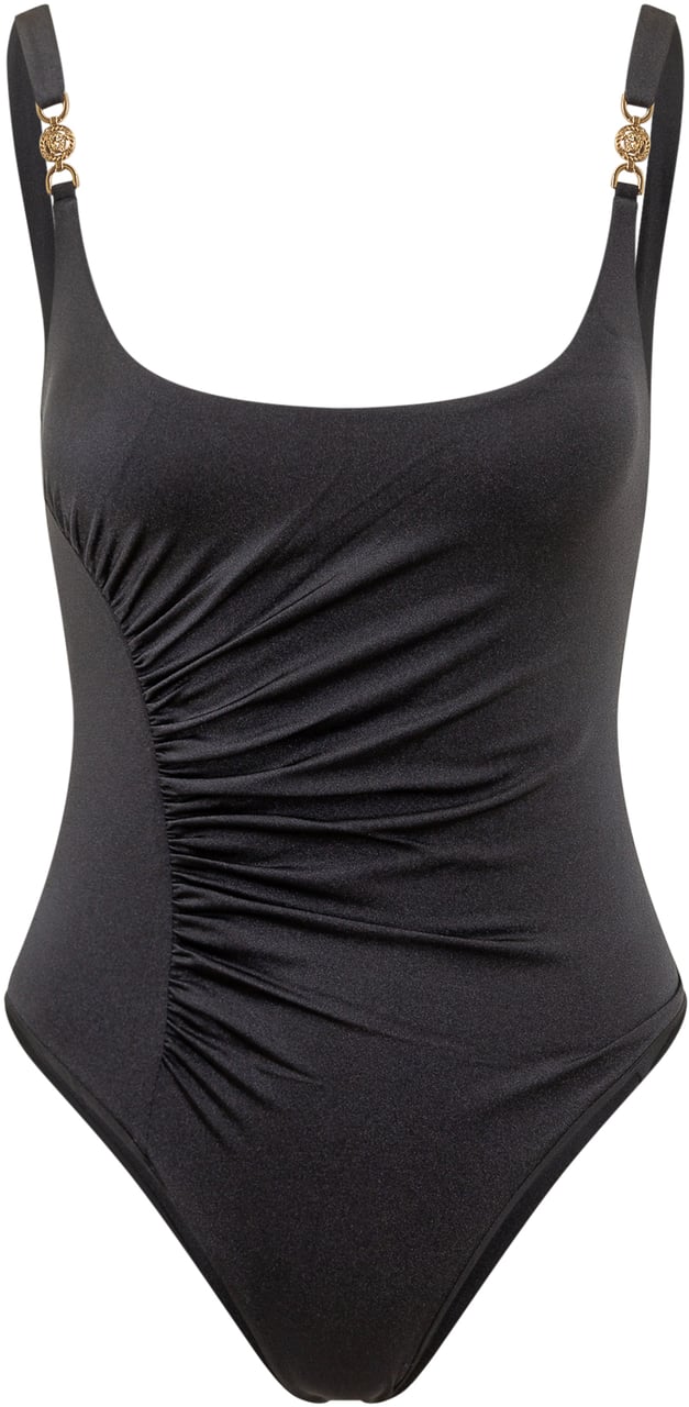 Versace Costume Intero In Lycra Con Arricciatura Zwart