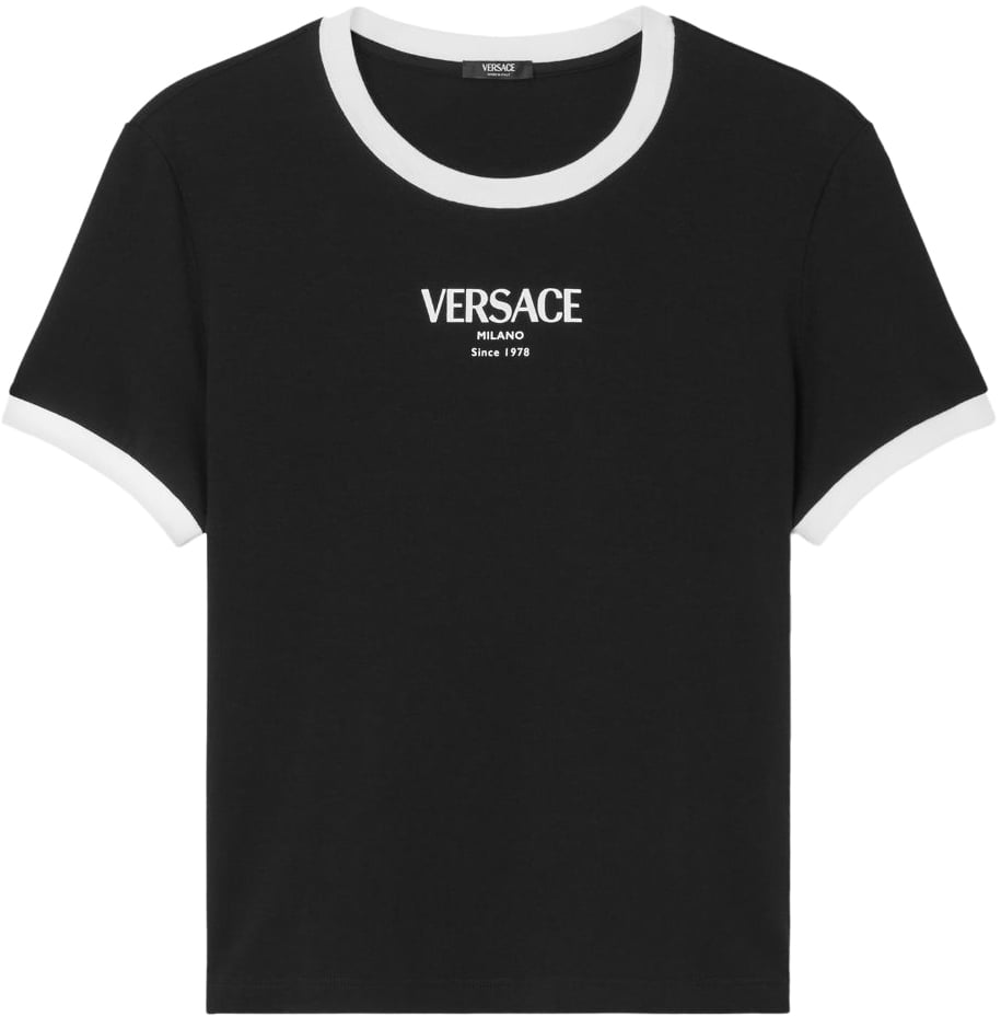 Versace T-Shirts And Polos Black Zwart