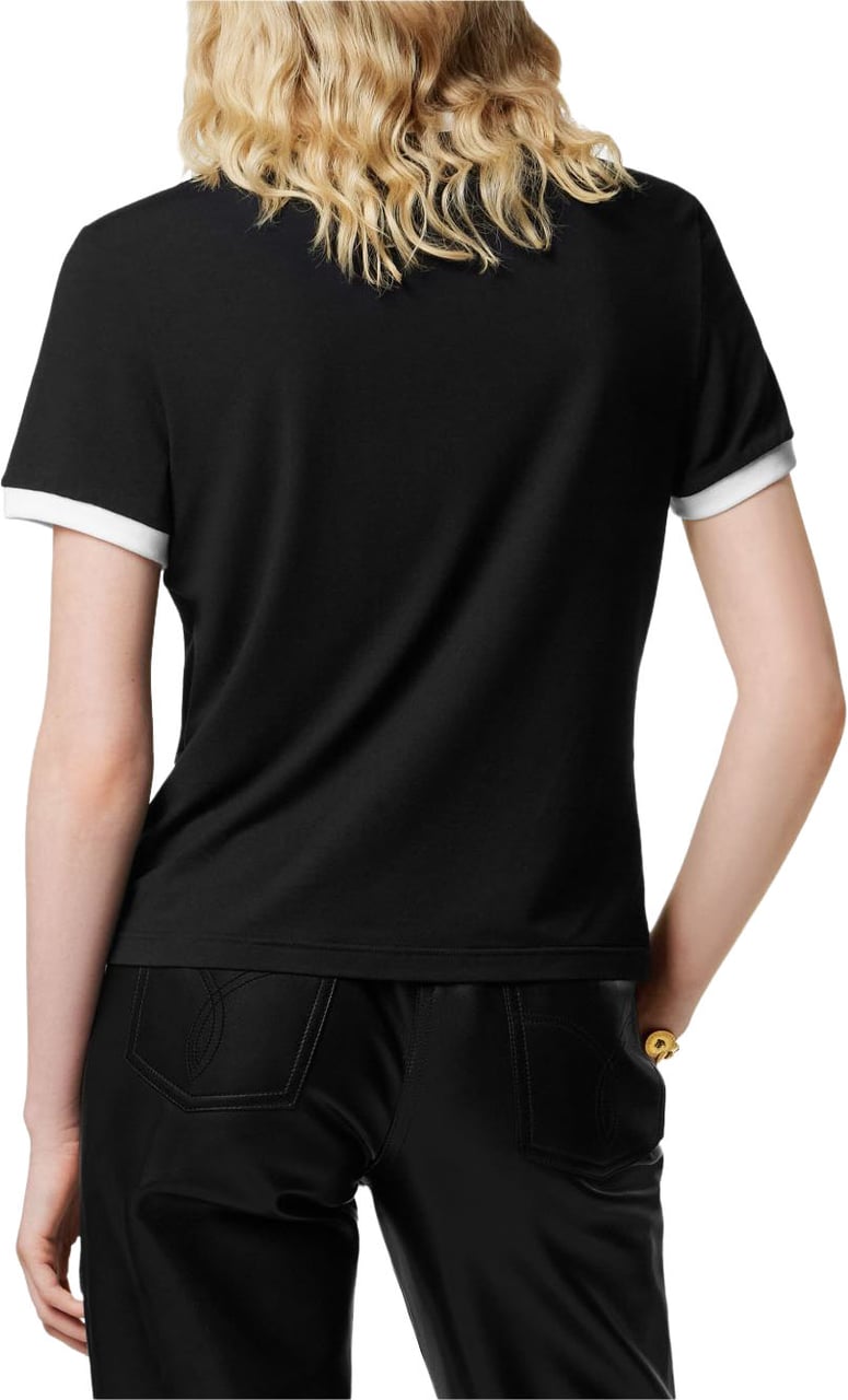 Versace Top Black/White Zwart