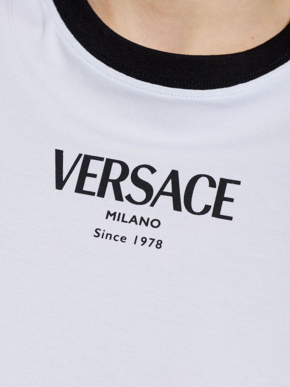 Versace Top White/Black Wit