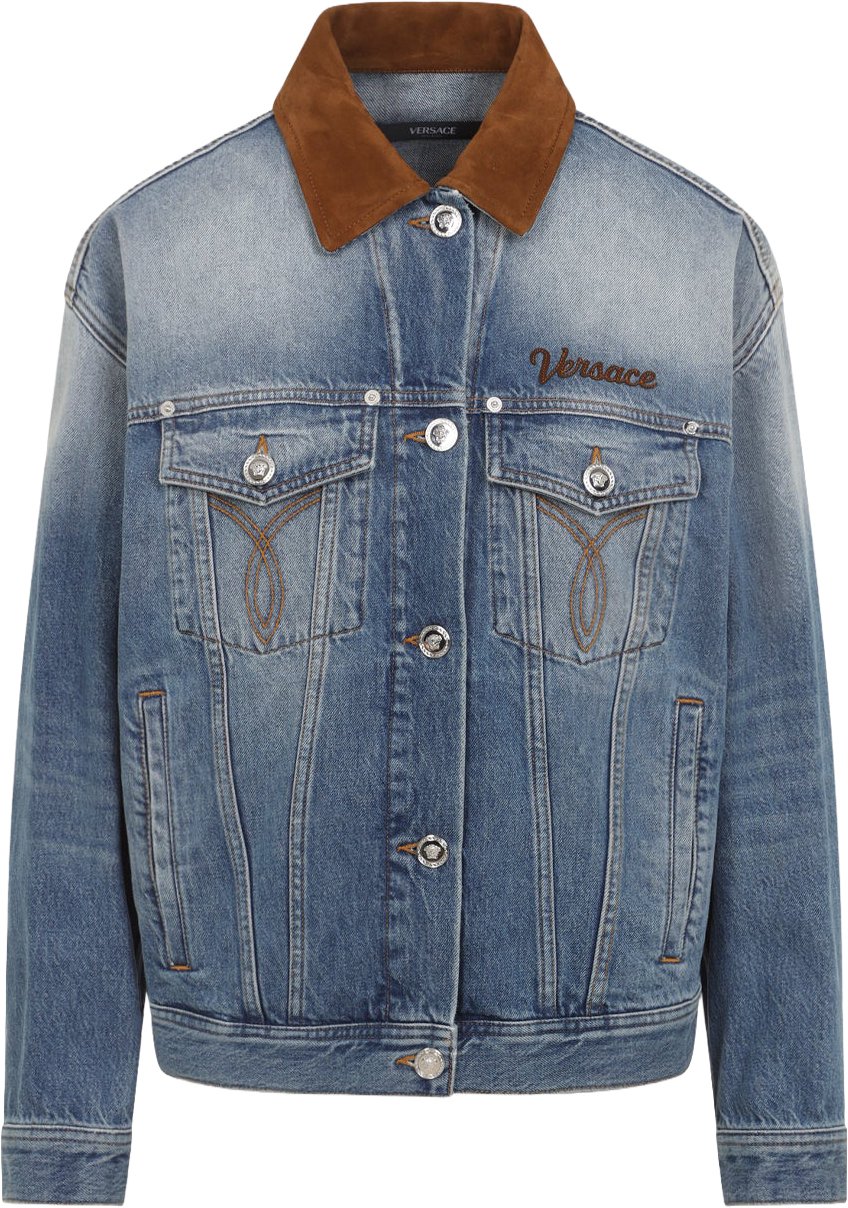 Versace Denim Stone Wash Blouson Divers