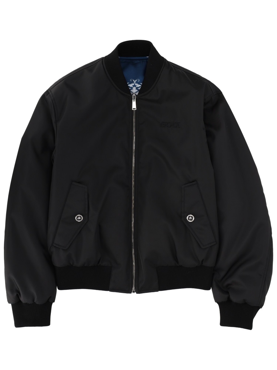 Versace Reversible Classical Motifs Bomber Jacket Zwart