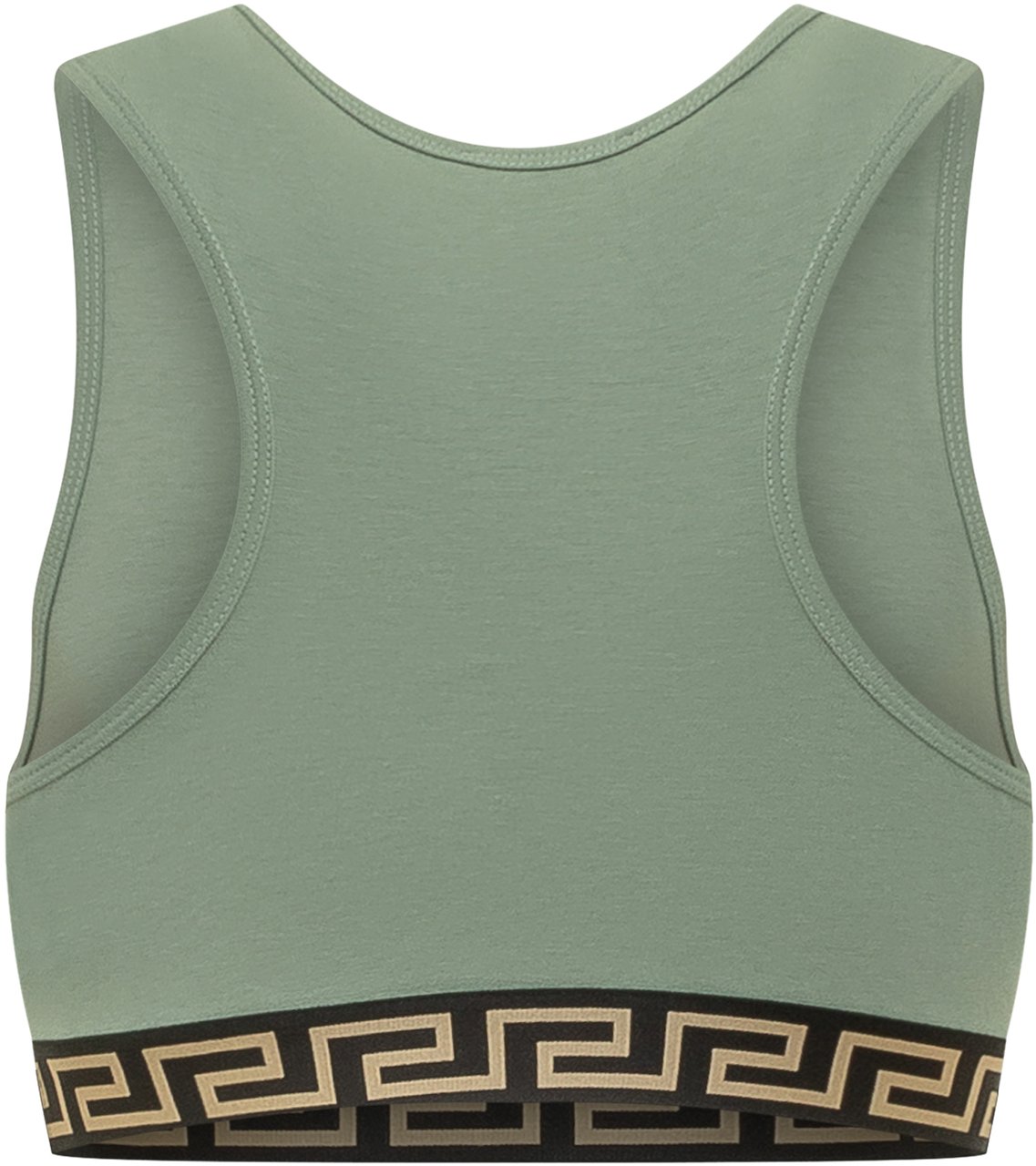 Versace Canotta Girl con Banda Greca Lime