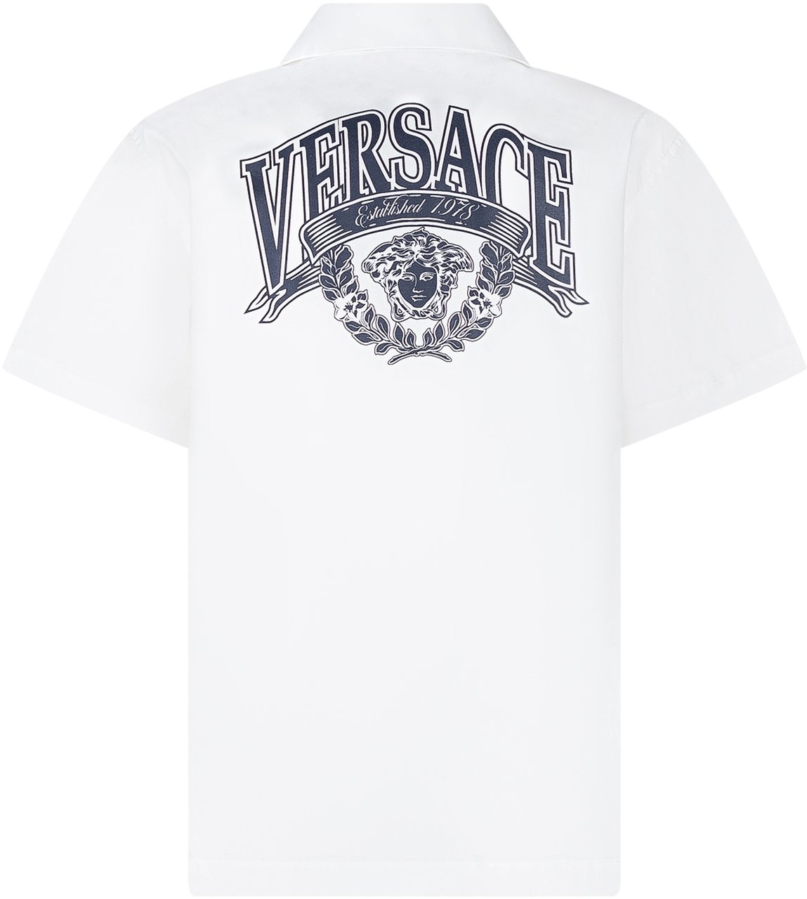 Versace Camicia Informale con Colletto e Tasca con Logo Wit