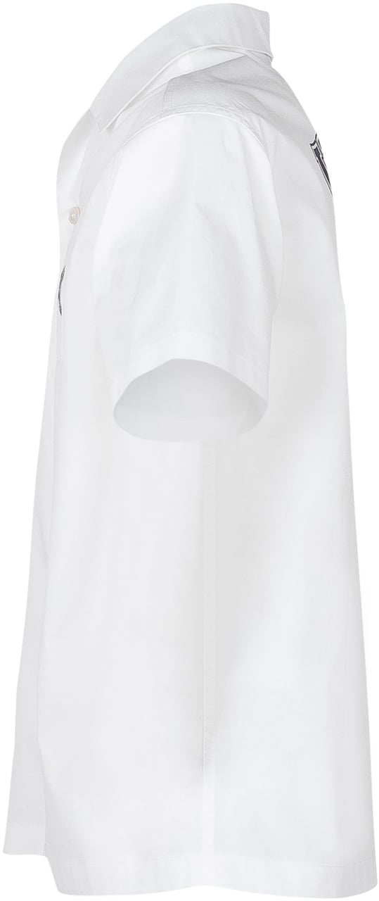 Versace Camicia Informale con Colletto e Tasca con Logo Wit