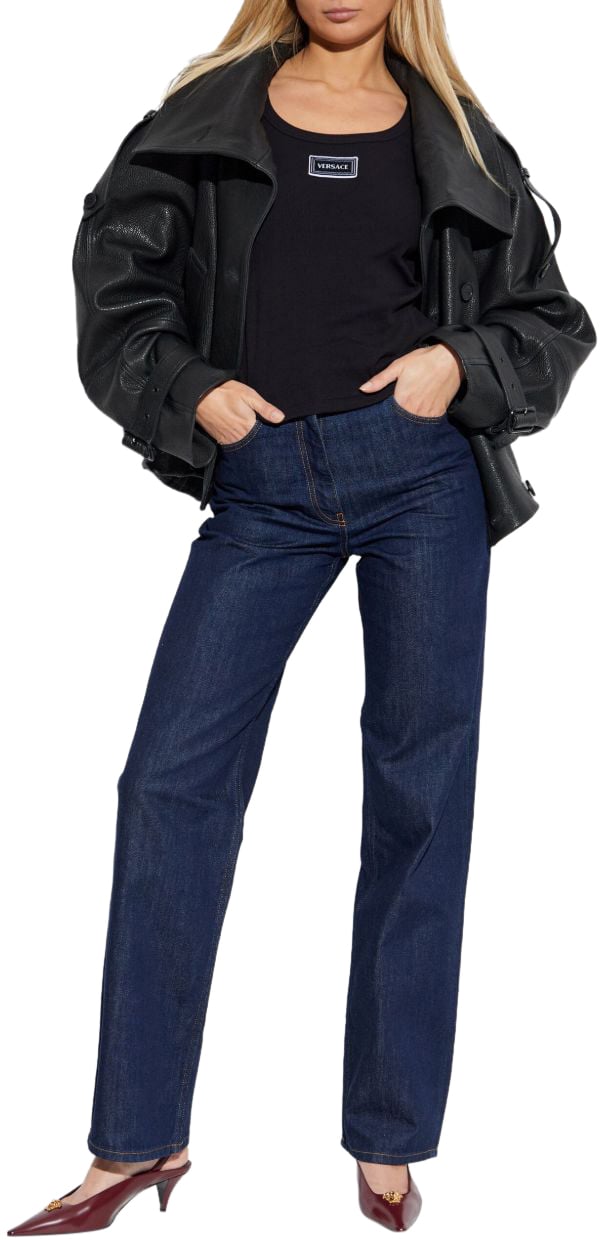 Versace Top Black Zwart