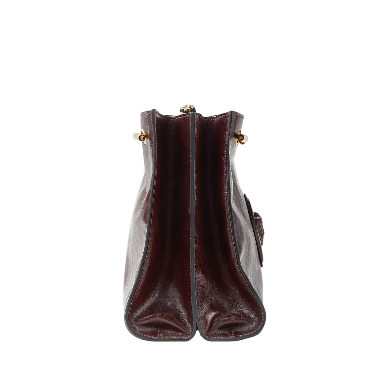 Versace Cabine Leather Shoulder Bag Zwart