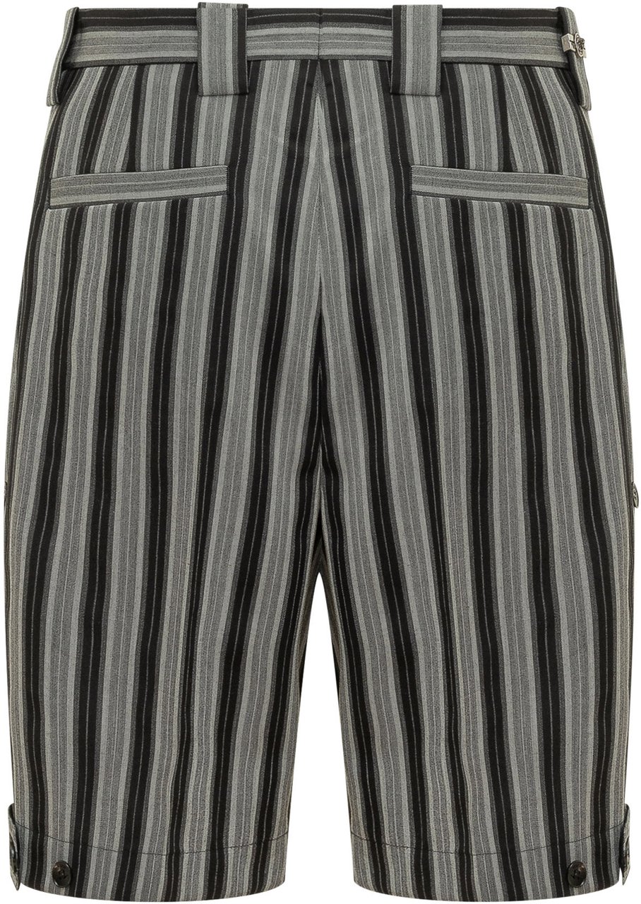 Versace Pantalone Formale con Piega Frontale Donkergrijs